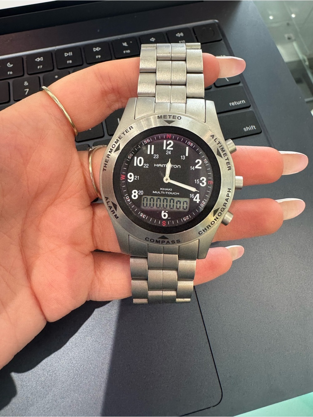 Authentic Hamilton Khaki Field Multi-Touch Swiss Wristwatch
